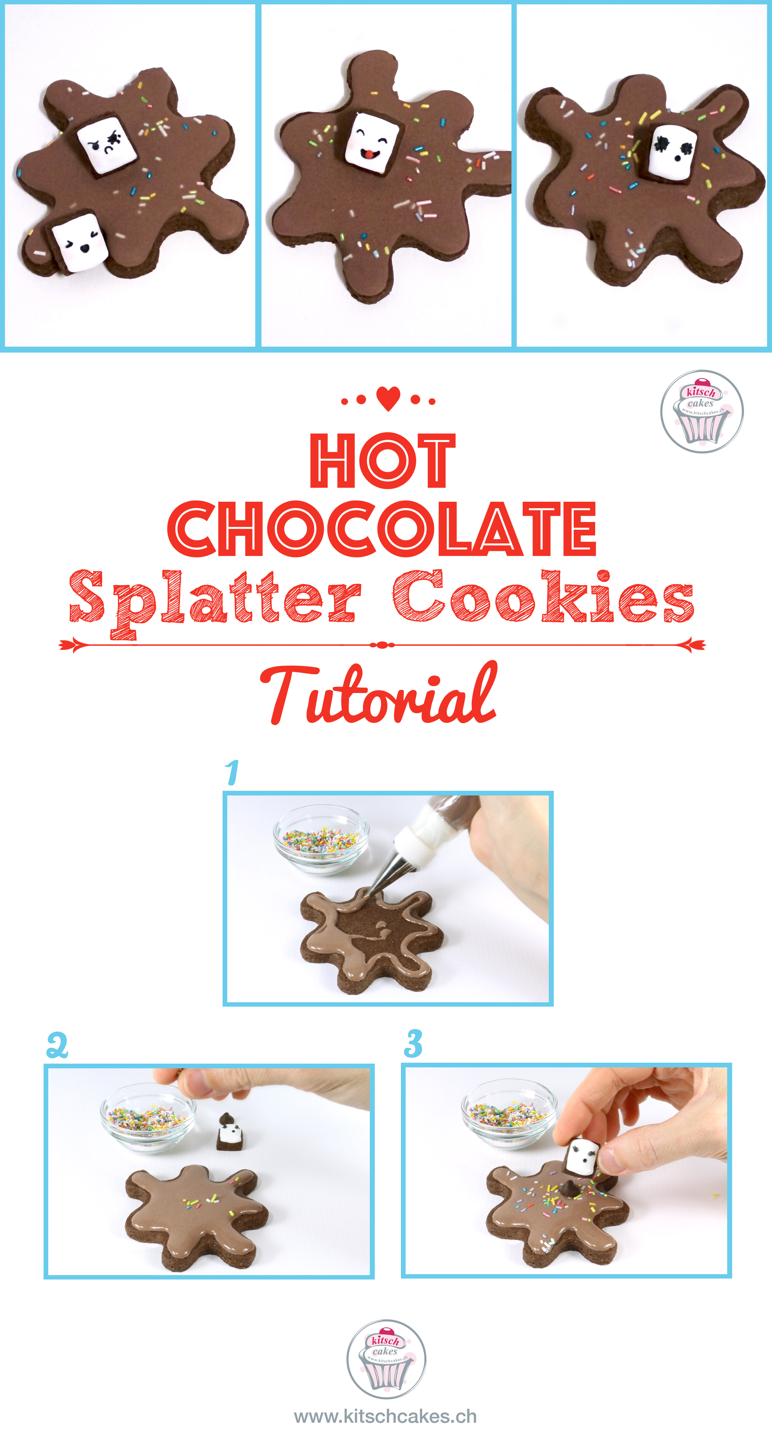 Splatter Cookies - Hot Chocolate - Tutorial